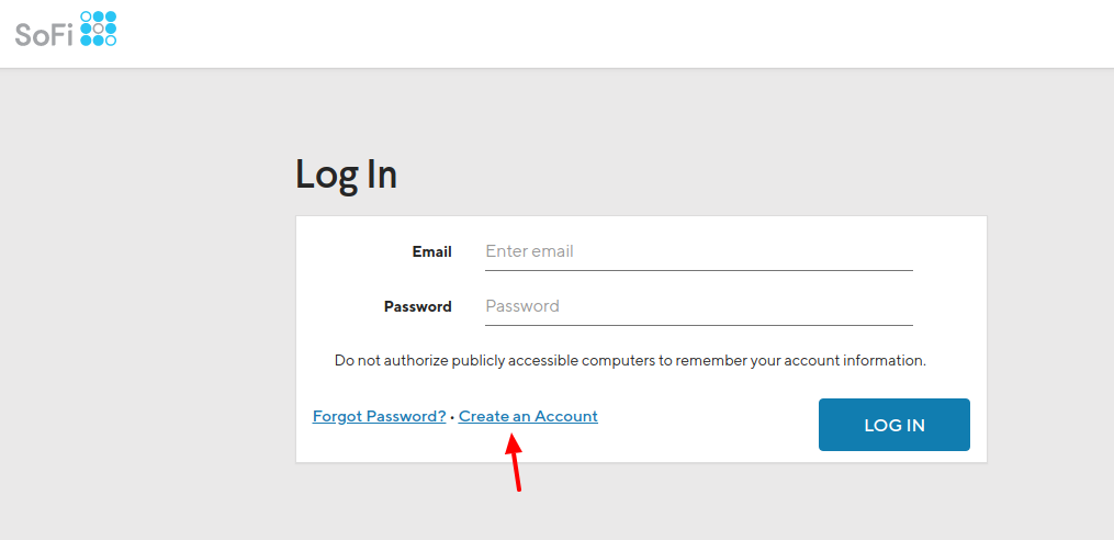 SoFi Create Account